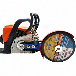 Бензопила STIHL MS 250 с насадкой "болгаркой"